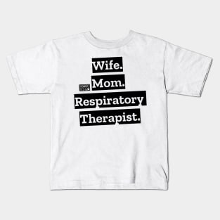 Black Wife Mom Respiratory Kids T-Shirt